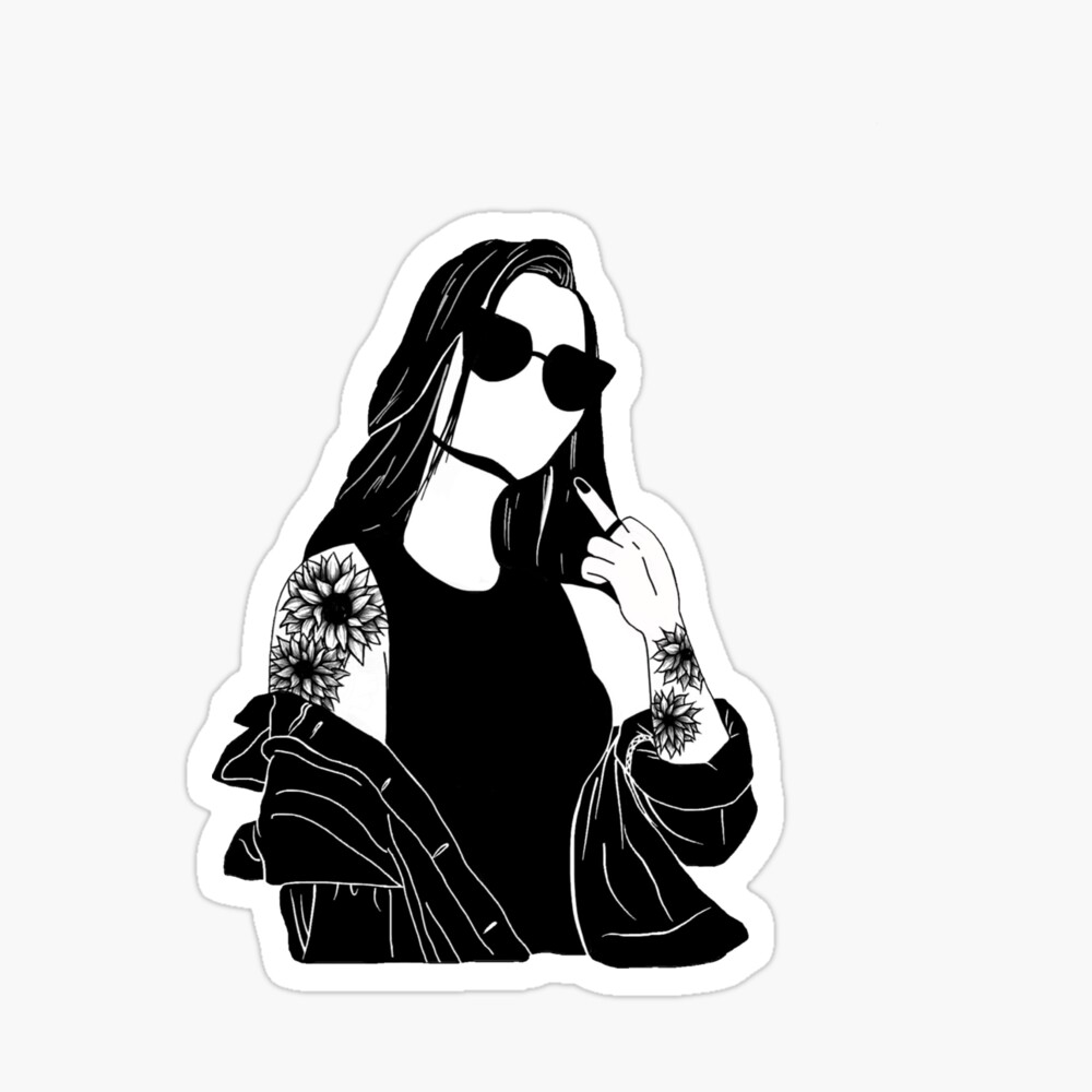 Woman middle finger showing rude image Royalty Free Vector