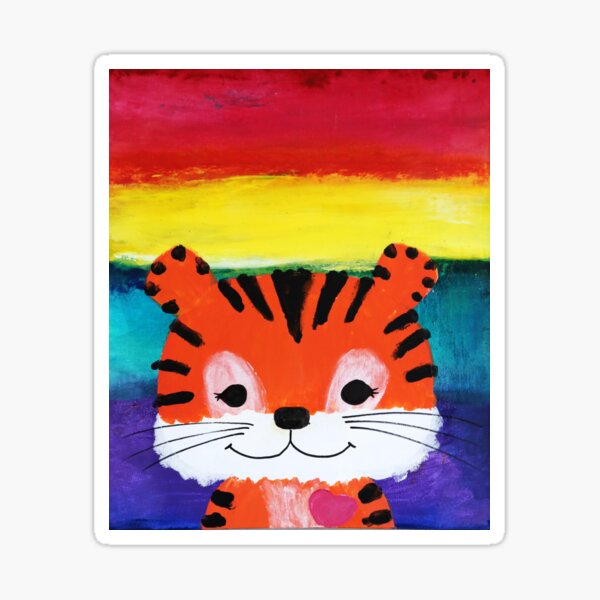 happy tiger Sticker