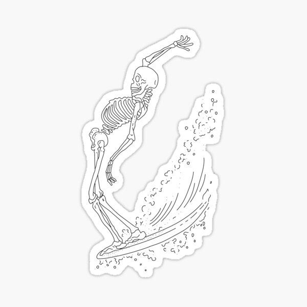 Item preview, Surfing Skeleton  designed and sold by SaraSzalay.