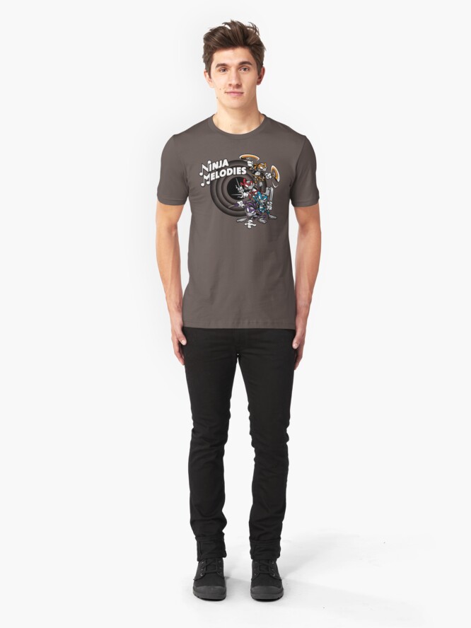 Alternate view of Ninja Melodies (TV Colours) Slim Fit T-Shirt