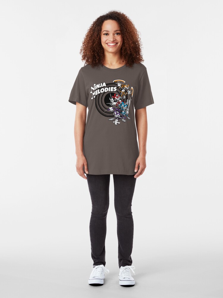 Alternate view of Ninja Melodies (TV Colours) Slim Fit T-Shirt