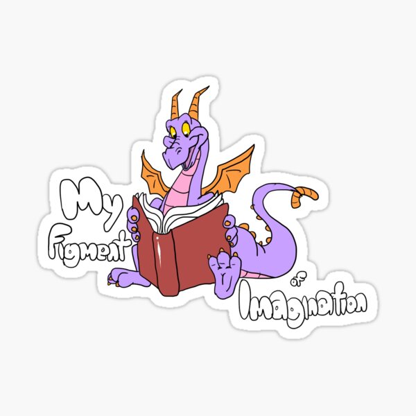 Reading Magic With Figment And Peter Pan "Your own Figment of Imagination (Reading)" Sticker for Sale by