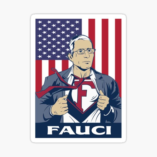 Fauci Super Hero Sticker