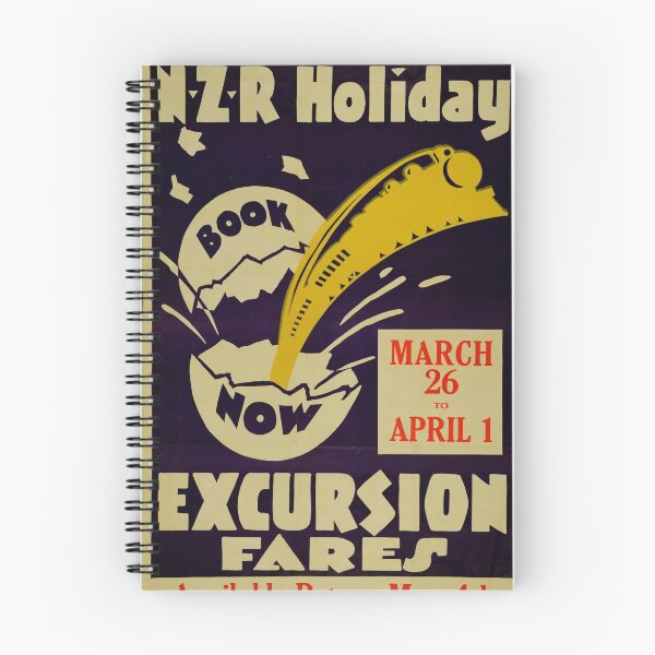 Aperçu de l'œuvre Excursion Fares affiche vintage créée et vendue par stickart-marek.
