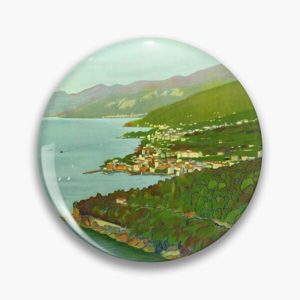 Item preview, Abbazia Italy vintage travel poster designed and sold by stickart-marek.