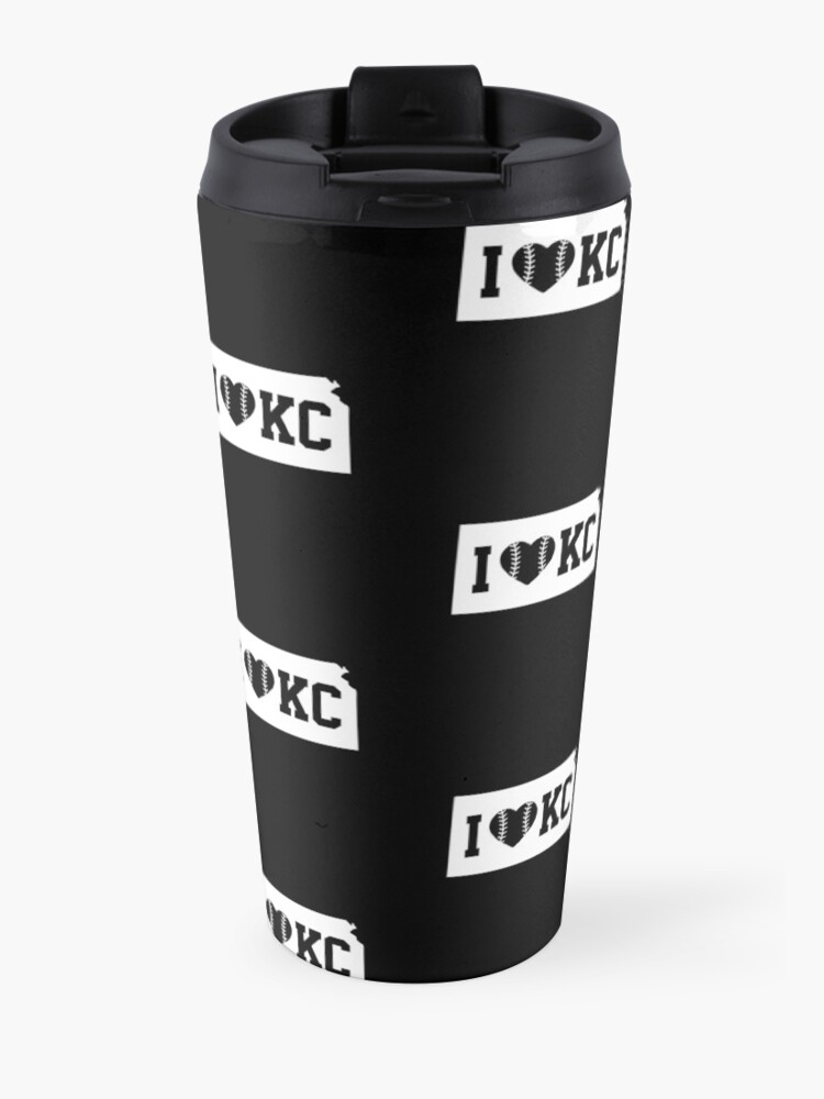 Alternate view of Love KC Baseball Kansas City Missouri Home State Pride Gift graphic Travel Mug