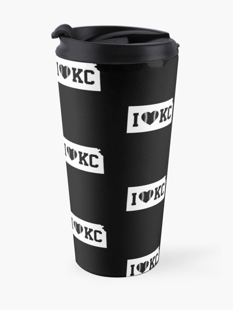 Alternate view of Love KC Baseball Kansas City Missouri Home State Pride Gift graphic Travel Mug
