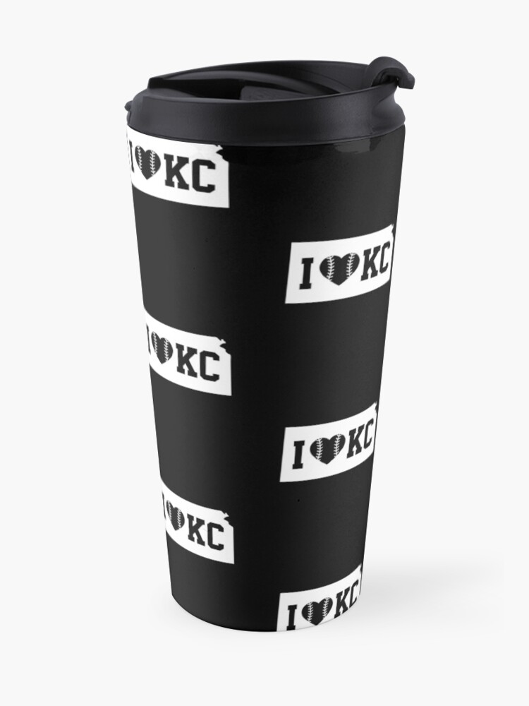 Alternate view of Love KC Baseball Kansas City Missouri Home State Pride Gift graphic Travel Mug