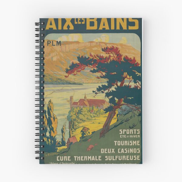 Item preview, Aix les Bains vintage travel poster designed and sold by stickart-marek.