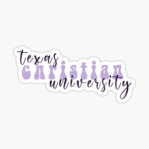 Texas Groovy Calligraphy Sticker