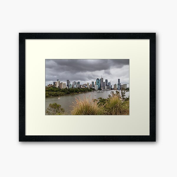 Brisbane from Kangaroo Point Cliffs Framed Art Print