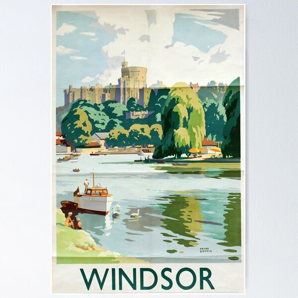 Item preview, Windsor vintage travel poster designed and sold by stickart-marek.