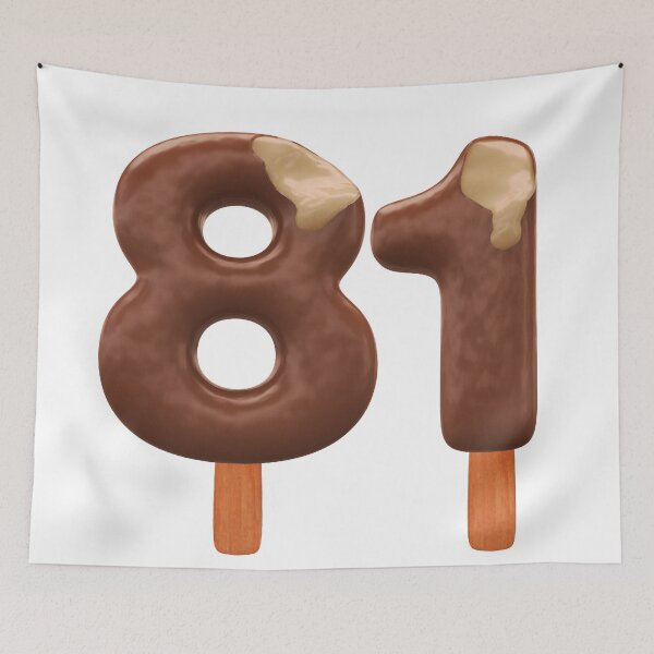 Item preview, 81 Ice Cream Eighty One Number 3d Chocolate designed and sold by HelloFromAja.