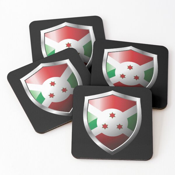 Item preview, Strong Burundi Flag Shield Country designed and sold by HelloFromAja.