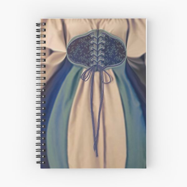 Item preview, Renaissance Fair costume dress in blue and brown with lace up corset in brocade designed and sold by Designwebjae.