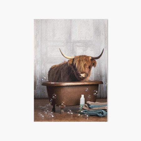 Highland Cow Art Board Print