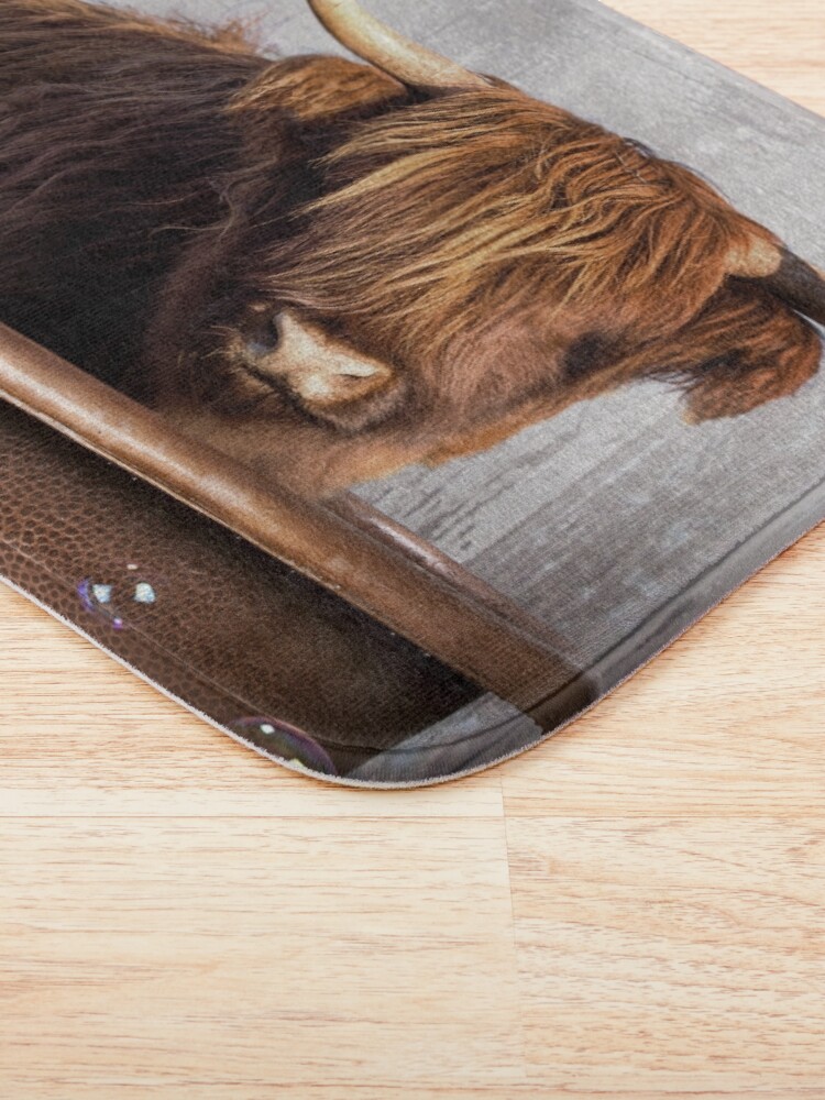 Alternate view of Highland Cow Bath Mat