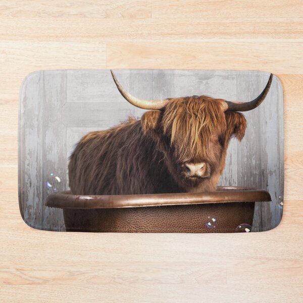 Highland Cow Bath Mat