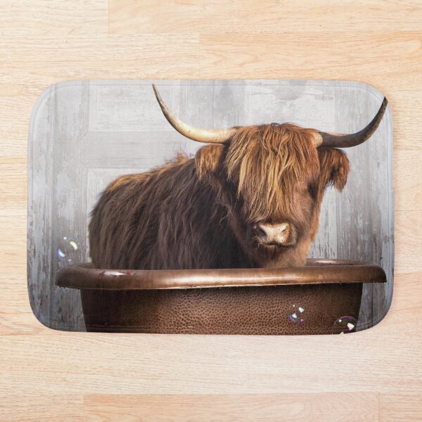 Highland Cow Bath Mat
