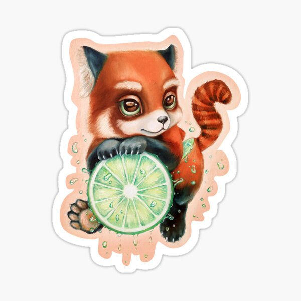 Bitter like lime, sweet like the Red Panda Sticker