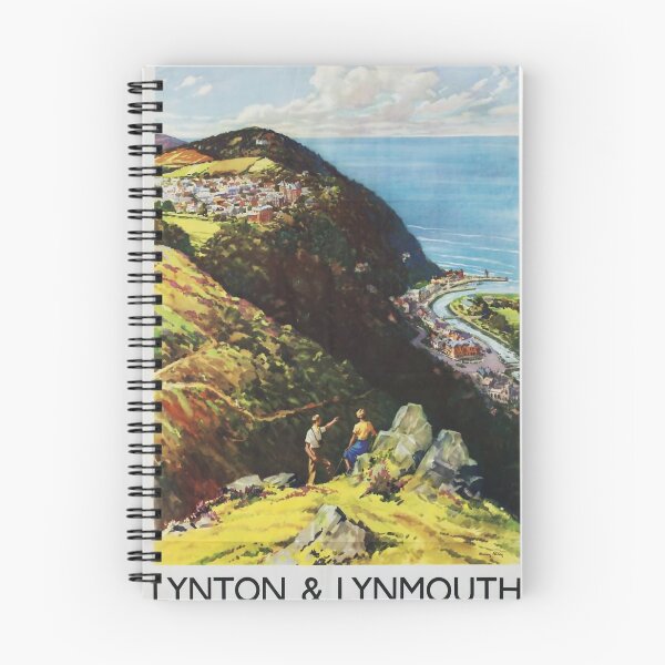 Item preview, Lynton and Lynmouth vintage travel poster designed and sold by stickart-marek.