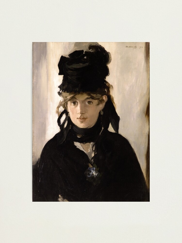 Lámina fotográfica «Edouard Berthe Morisot con un ramo de