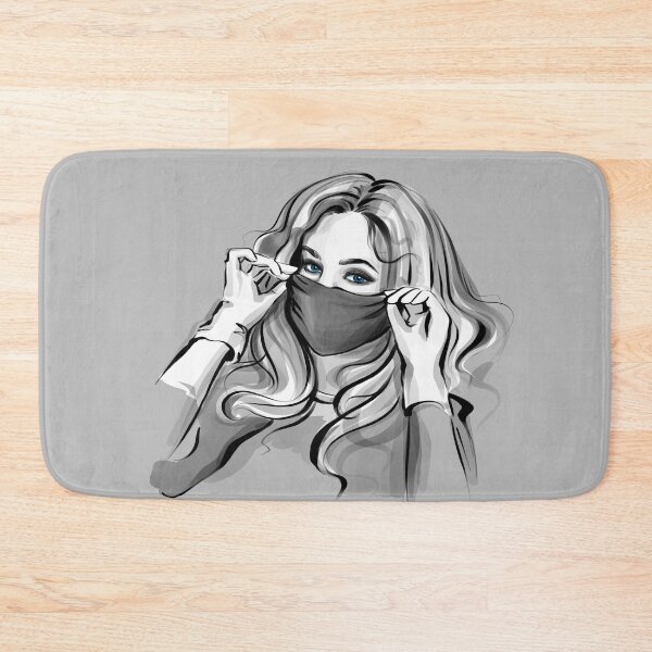 Item preview, Girl in a medical mask designed and sold by JeniLoArt.
