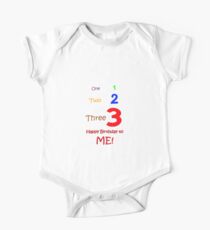 1 2 3 Happy Birthday to Me One Piece - Short Sleeve