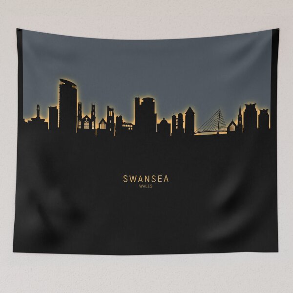 Item preview, Swansea Wales Skyline designed and sold by ArtPrints.