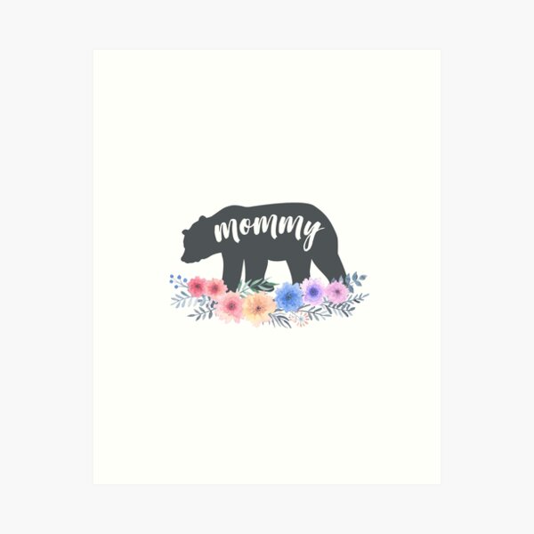 Item preview, Mommy Bear Floral Watercolor Flowers Bloom designed and sold by KNEI.