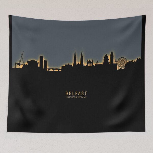 Item preview, Belfast Northern Ireland Skyline designed and sold by ArtPrints.