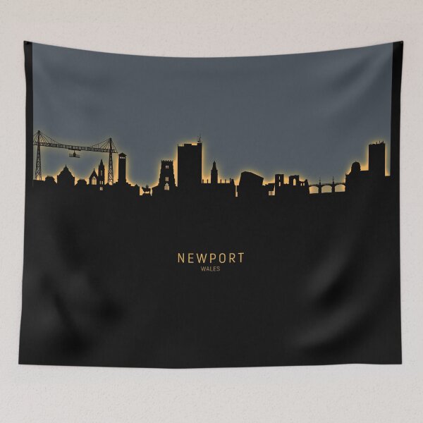Artikelvorschau, Newport Wales Skyline entworfen und verkauft von ArtPrints.