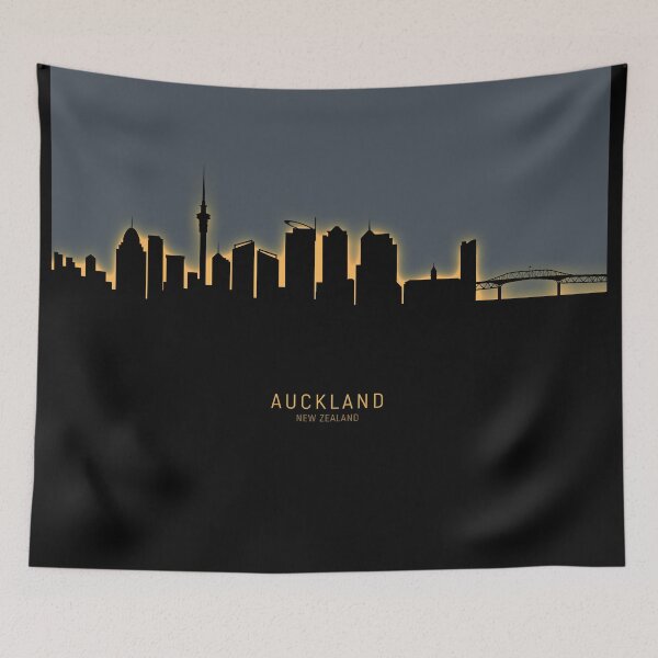 Item preview, Auckland New Zealand Skyline designed and sold by ArtPrints.
