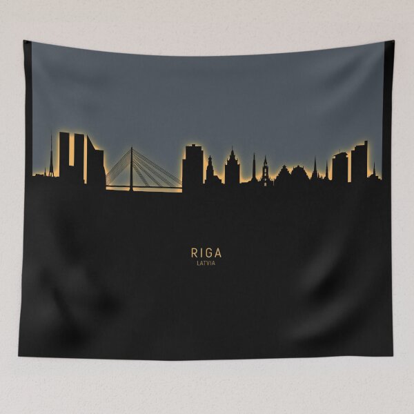 Item preview, Riga Latvia Skyline designed and sold by ArtPrints.