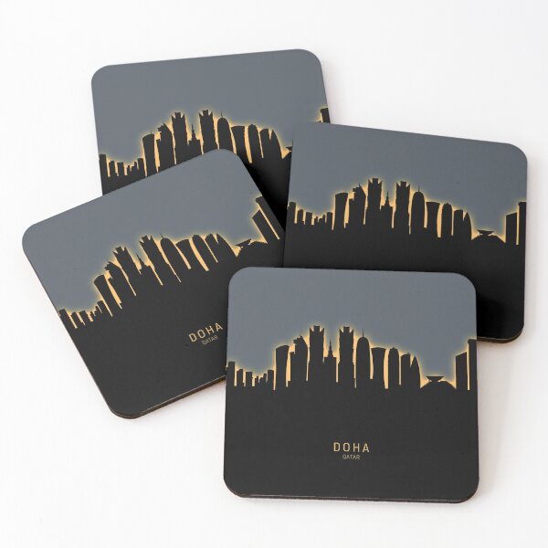 Item preview, Doha Qatar Skyline designed and sold by ArtPrints.