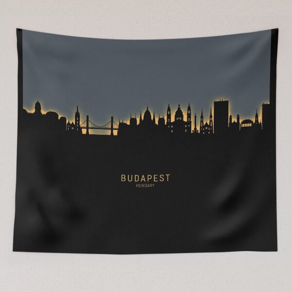 Item preview, Budapest Hungary Skyline designed and sold by ArtPrints.