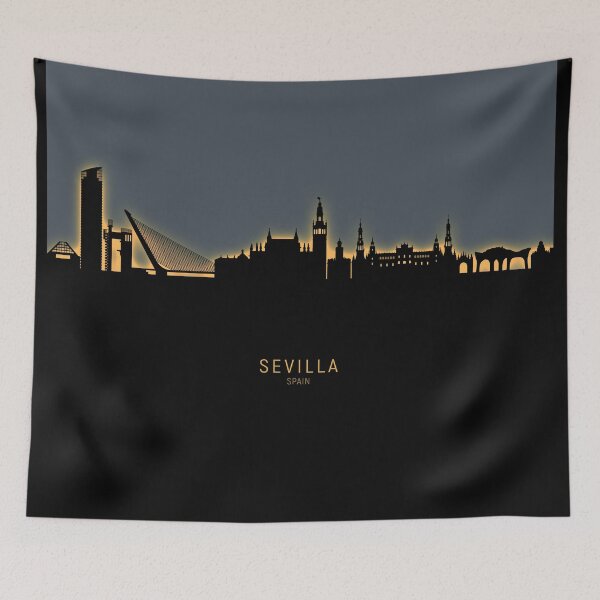 Item preview, Sevilla Spain Skyline designed and sold by ArtPrints.