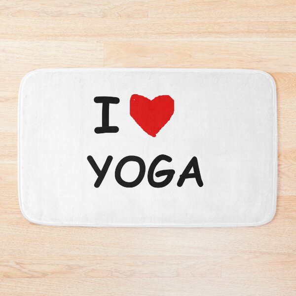 Item preview, I love yoga - simple yoga tshirt on white background with heart,.  designed and sold by helkav.