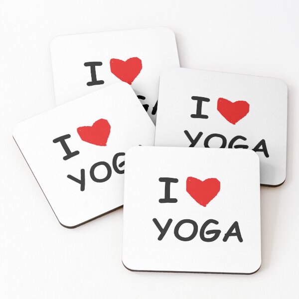Item preview, I love yoga - simple yoga tshirt on white background with heart,.  designed and sold by helkav.
