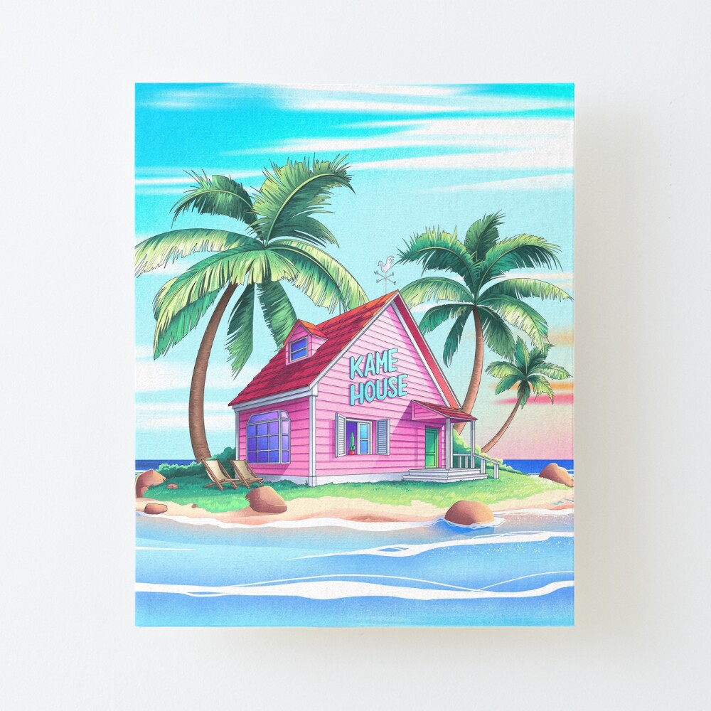 Paradise Landscape With Kame House Mounted Print By Mcvc Redbubble