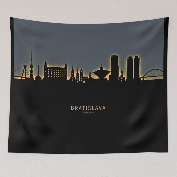 Item preview, Bratislava Slovakia Skyline designed and sold by ArtPrints.