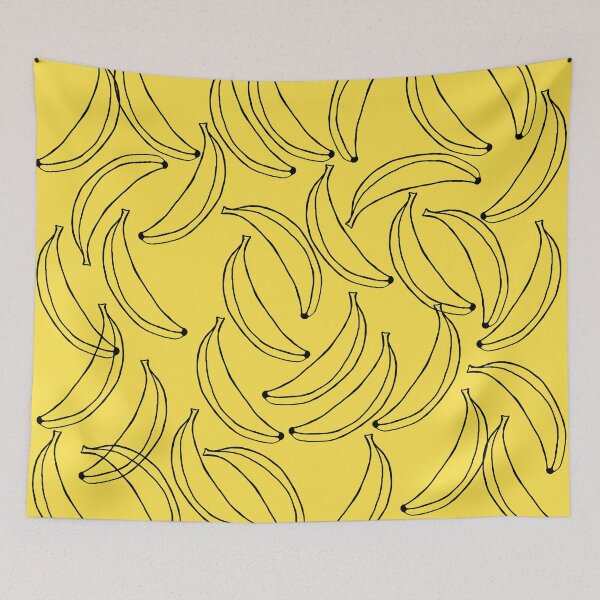 Item preview, Cute bananas on yellow background designed and sold by kapotka.