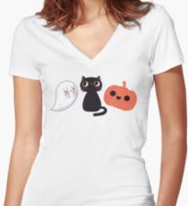 Spooky Shirt mit V-Ausschnitt