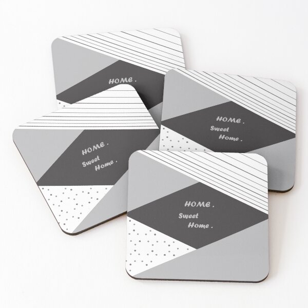 Item preview, Home, sweet home. Shapes decor 6. minimal. line. abstract, black, silver, white, collage. minimal. line. designed and sold by PrintedDreams.
