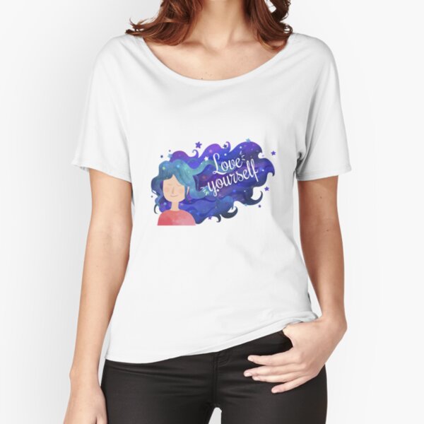 Love yourself graphic tees for women Relaxed Fit T-Shirt