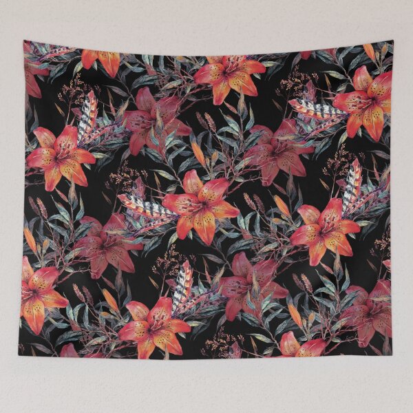 Item preview, Misteriosas flores tropicales designed and sold by Rainbows Galore.