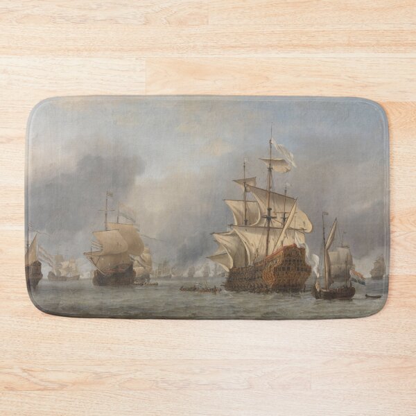 Item preview, old ships at sea, willem van de velde designed and sold by Mauswohn.