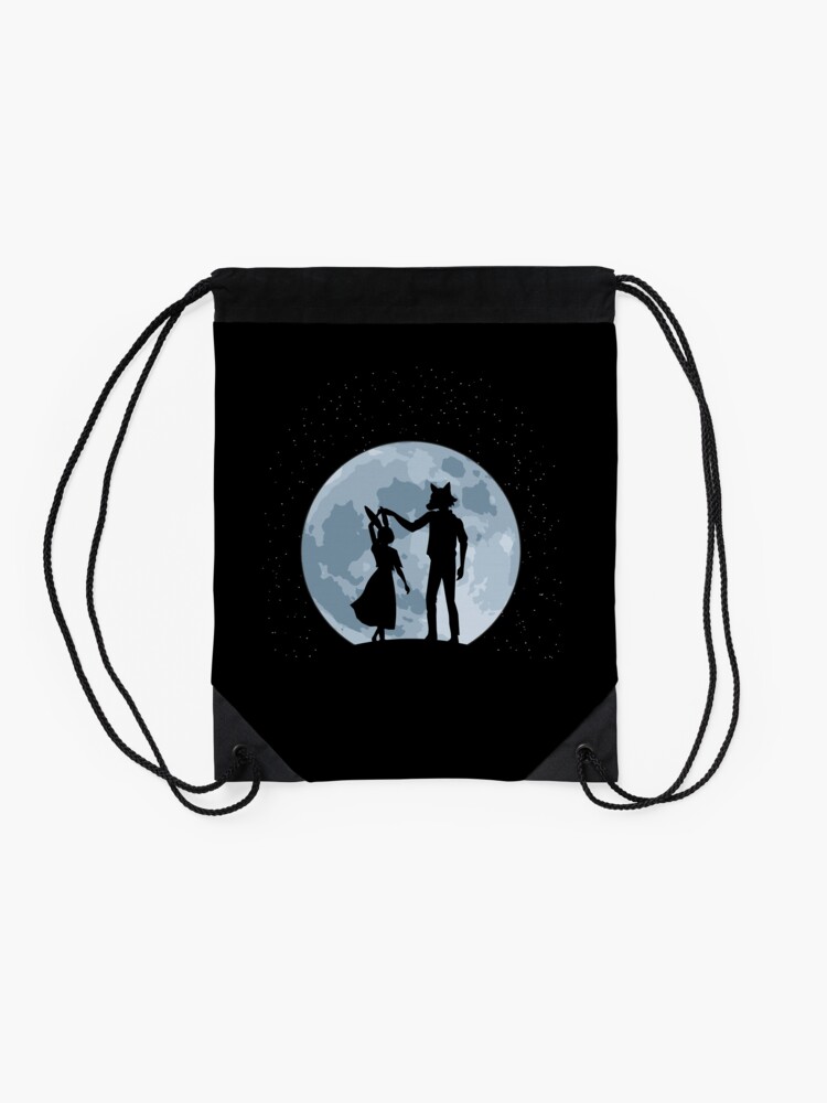 Alternate view of Beasts under the moon Drawstring Bag
