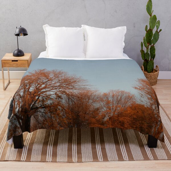 Item preview, Sun shining on red autumn trees designed and sold by wjrtapp.