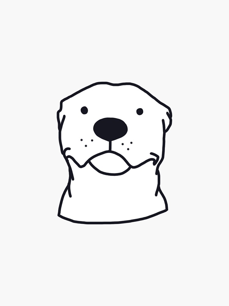 Imagen 3 de 3, Pegatina con la obra Perro blanco y negro, diseñada y vendida por baiiiley2.